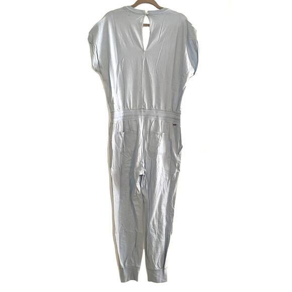NWT n:Philanthropy Lawes Short Sleeve V-Neck Light Blue Jumpsuit LARGE - Picture 4 of 10